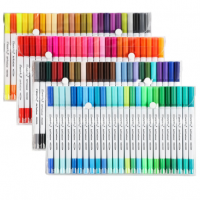 100 pcs plastic material brush pen marker pen sets art stationery , gift painting pen sets for school