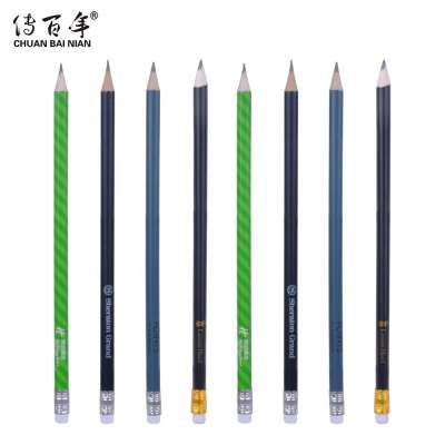 Hot Selling Cheap OEM Logo Wooden HB Pencil Promotional Hotel Pencil with Eraser