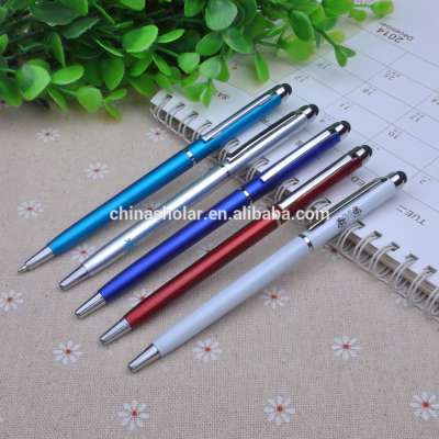 Hot selling promotional plastic slim twist stylus pen