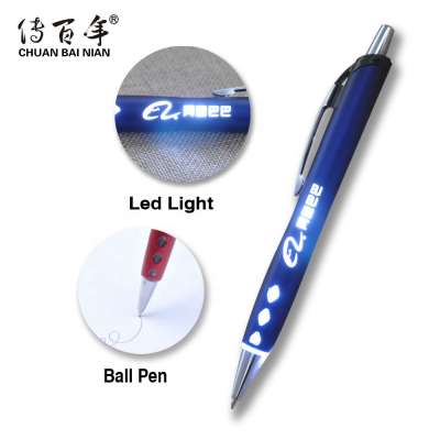 High Quality Promotional LED Light Logo Ballpoint Pen