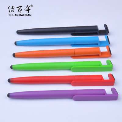 New Design 4 in 1 Multi Function Ball Pen with Stylus,Phone Holder,Screen Cleaner