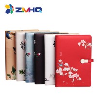 Customized Logo  A5 PU Factory Price  8000mAh  with Light Indicator Power Bank Diary Planner Notebook